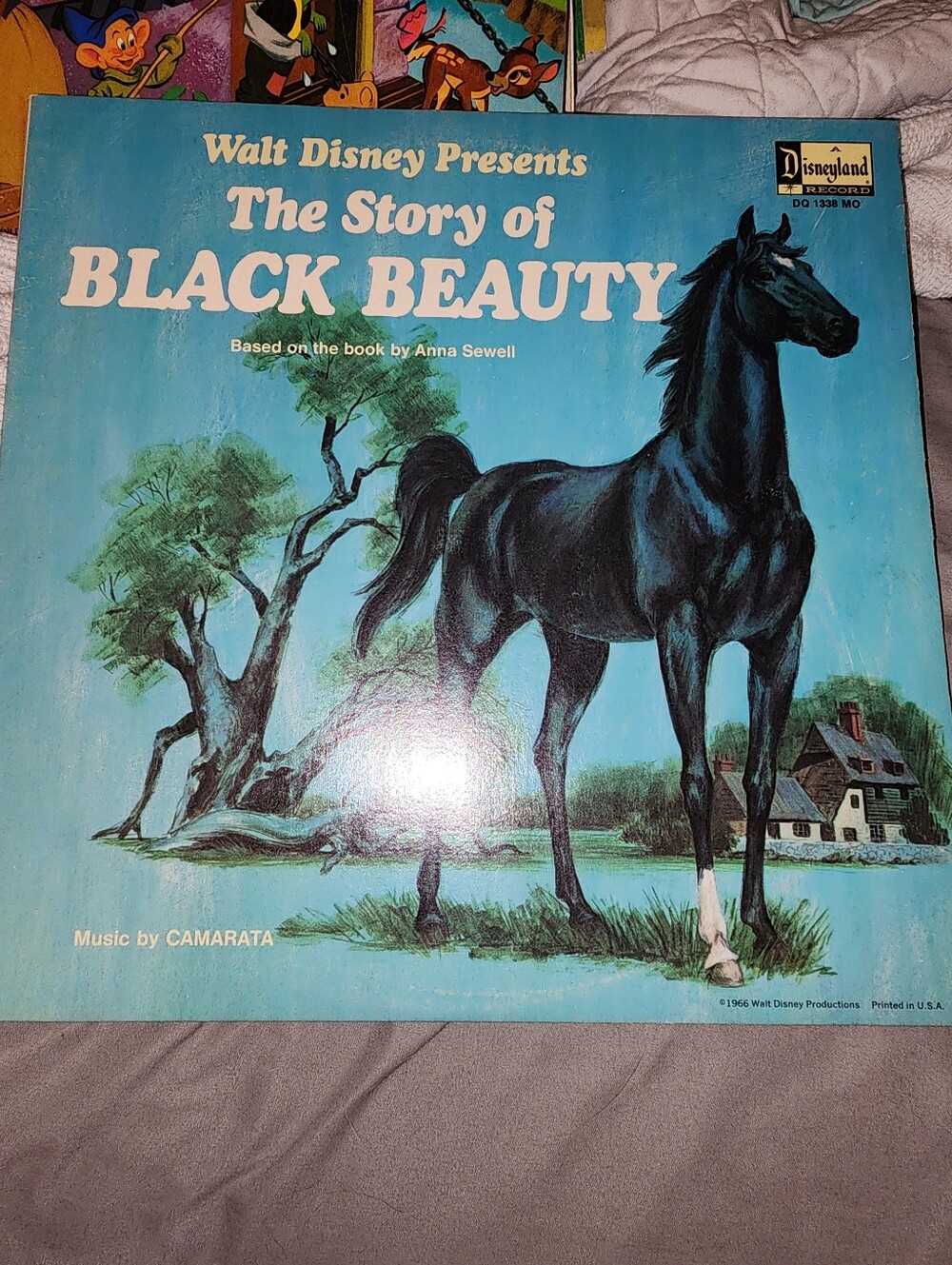 Vintage Disney Vinyl Record 'The Story of Black Beauty' Wall Art - Black